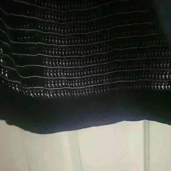 H&M open stitch lightweight cardigan navy/white stripes size L - Picture 4 of 8